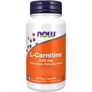 NOW potravinové doplnky, L-karnitín, 500 mg, 60 kapsúl
