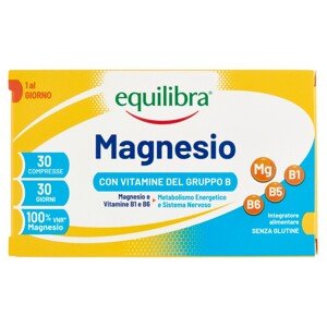 equilibra potravinové doplnky, horčík s vitamínmi skupiny B 630tbl