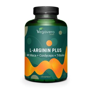 Vegavero sport L-Arginin Plus Maca + Cordyceps + Tribulus, 270 kapsúl Exp.: 12/2025