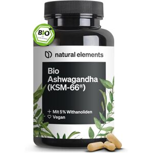 Natural elements Organická Ashwagandha - KSM-66 180 kapsúl Exp.: 2026+