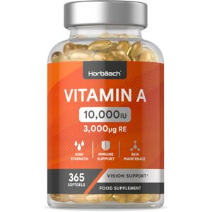 Horbäach kapsuly vitamínu A 10000iu 365 ks Exp.: 2026+