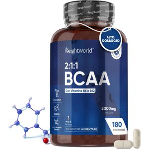 WeightWorld BCAA 2 1 1 Aminokyseliny s rozvetveným reťazcom 2000 mg 180 tabliet Exp.: 2026+