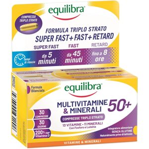Equilibra multivitamíny a minerály 50+ 30 trojvrstvových tabliet