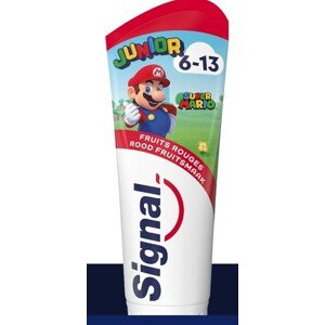 Signal Junior Super Mario Červená ovocná zubná pasta 6-13 rokov 75ml
