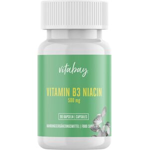 Vitabay Vitamín B3 Niacín Flush Free 500 mg – 90 vegetariánskych kapsúl Exp.: 2026+