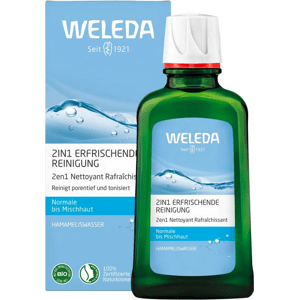 Weleda 2v1 Osviežujúci čistiaci prípravok - zbavuje pleť nečistôt a make-upu, zjemňuje textúru pleti, 100ml