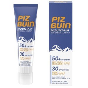 Piz Buin Mountain Sun Cream + Lipstick SPF50+ hydratačný krém s balzamom na pery