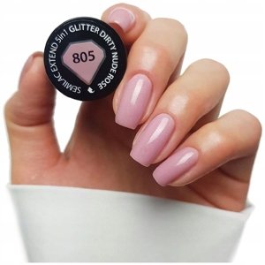 Semilac Extend 5v1 805 Glitter Dirty Nude Rose 7ml