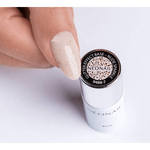 neonail UV lak na nechty 7,2 ml - Glitter Effect Base Nude Sparkle