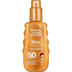 Garnier Ambre Solaire Ideal Bronze Ochranný sprej-Mlieko SPF50 150 ml