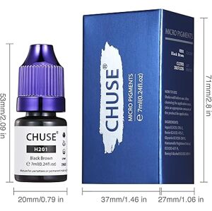 CHUSE PMU hybridné tekuté pigmenty na obočie 0,24 oz/7 ml (H201 čiernohnedá)