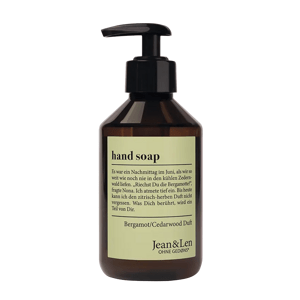 Jean & Len Mydlo na ruky bergamot/cédrové drevo, 250 ml