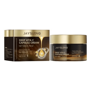 JAYSUING Hĺbkový kapsulový krém s vitamínom C, krém so zlatými kapsulami, 50g