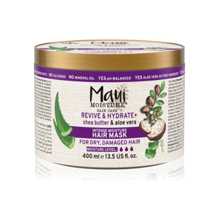 Maui Maska pre suché a poškodené vlasy Bambucké maslo a aloe vera 400 ml