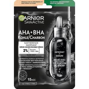 Garnier Skin Active Plátenné maskové sérum AHA + BHA Charcoal/Charbon, 28 g