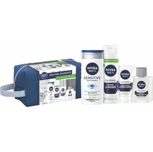 NIVEA MEN Sensitive sada Toaletná taštička so 4 produktmi pre mužov s citlivou pokožkou