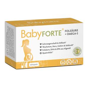 BabyFORTE Kyselina listová + Omega-3 60 kapsúl Exp.: 2026+