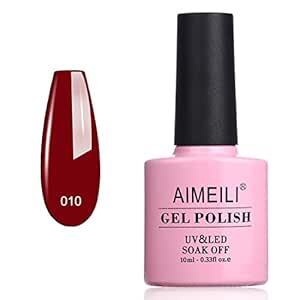 AIMEILI Soak Off U V LED gélový lak na nechty - Red Vixen (010) 10ml