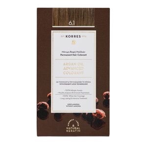 KORRES Argan Oil Colorant - farba bez amoniaku, tmavá blond popol 6.1