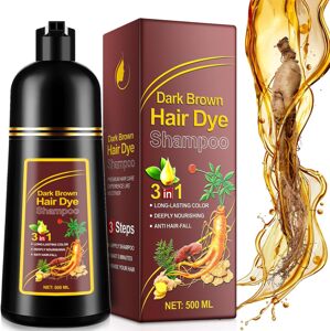 SEFUDUN Dark brown Hair Dye Shampoo 500ml, Šampón na farbenie vlasov 3 v 1