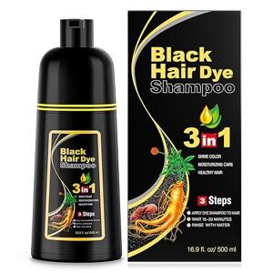 Iné IVNIL Black Hair Dye Shampoo 500ml, Šampón na farbenie vlasov 3 v 1