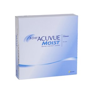 1-DAY Acuvue moist - 90šošoviek, +3,50-pokošdená krabica