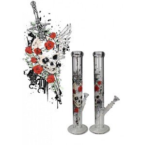 Sklenený bong Skull 45 cm od firmy Black Leaf