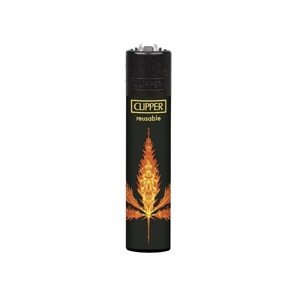 Clipper zapaľovač Fire Leaves Clipper motív: Fire Leaves Oranžová