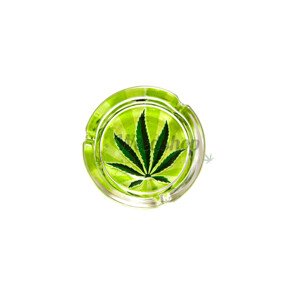 WeedShop Malý sklenený popolník - List konope Varianty: List zelený