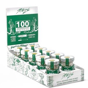 Uhlíkové filtry Purize extra slim 100 ks Farba: Biela