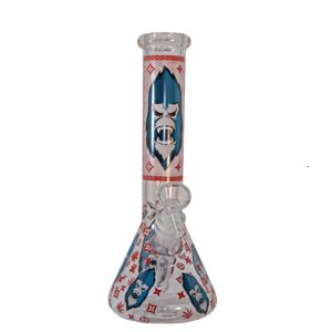 WeedShop Sklenený bong fosforový Monkey Red