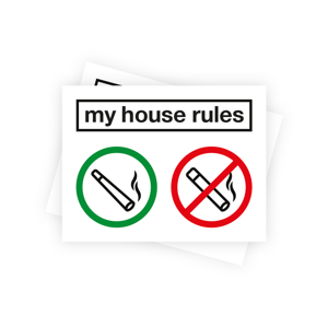 Nálepka My house rules - Weedshop