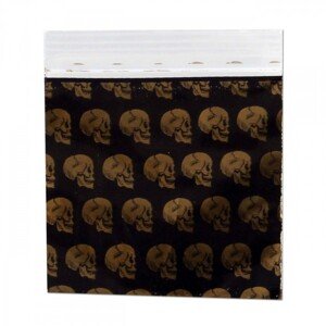 Black Leaf Uzatvárateľné ZIP sáčky Skull - 50x50 mm - 100 ks