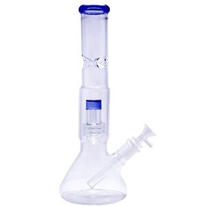 WeedShop Sklenený bong s Drum perkoláciou, 32 cm Farba: Modrá