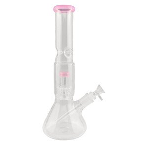 WeedShop Sklenený bong s Drum perkoláciou, 32 cm Farba: Ružová