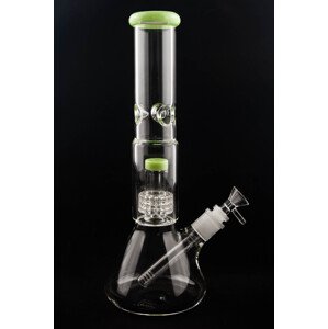 WeedShop Sklenený bong s Drum perkoláciou, 32 cm Farba: Zelená
