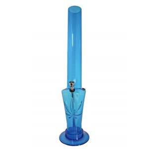 WeedShop Veľký rovný akrylový bong s listom, 45 cm