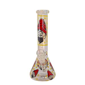 WeedShop Sklenený bong fosforový Monkey Yellow