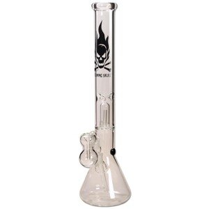 Black Leaf Sklenený bong Flaming Skull 50cm s bankou