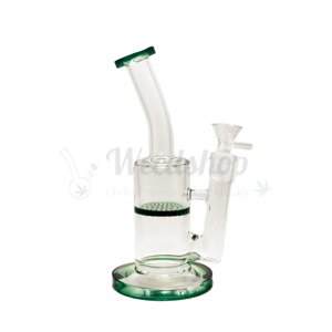 WeedShop Sklenený bong s honeycomb perkoláciou Farba: Zelená