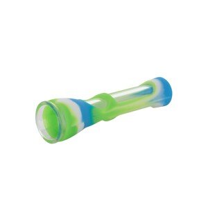 Qnubu Sklenená šlukovka so silikónovým obalom, 9 cm