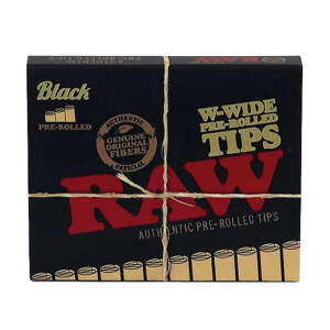 Cigaretové filtre RAW Black W-wide 18 ks