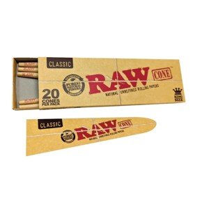 Predrolované cigaretové dutinky RAW Cone, 20 ks