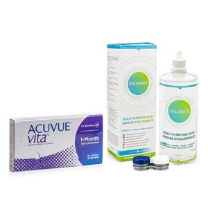 Johnson & Johnson Acuvue Vita (6 šošoviek) + Solunate Multi-Purpose 400 ml s puzdrom