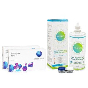 CooperVision Biofinity XR Toric (6 šošoviek) + Solunate Multi-Purpose 400 ml s puzdrom