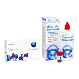 CooperVision Biofinity CooperVision (3 šošovky) + Oxynate Peroxide 380 ml s puzdrom