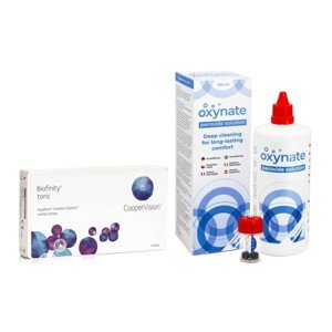 CooperVision Biofinity Toric CooperVision (3 šošovky) + Oxynate Peroxide 380 ml s puzdrom