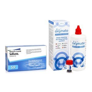 Bausch & Lomb SofLens 59 (6 šošoviek) + Oxynate Peroxide 380 ml s puzdrom
