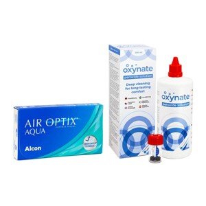 Alcon Air Optix Aqua (6 šošoviek) + Oxynate Peroxide 380 ml s puzdrom