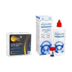 Bausch & Lomb Lenjoy Monthly Day & Night (6 šošoviek) + Oxynate Peroxide 380 ml s puzdrom
